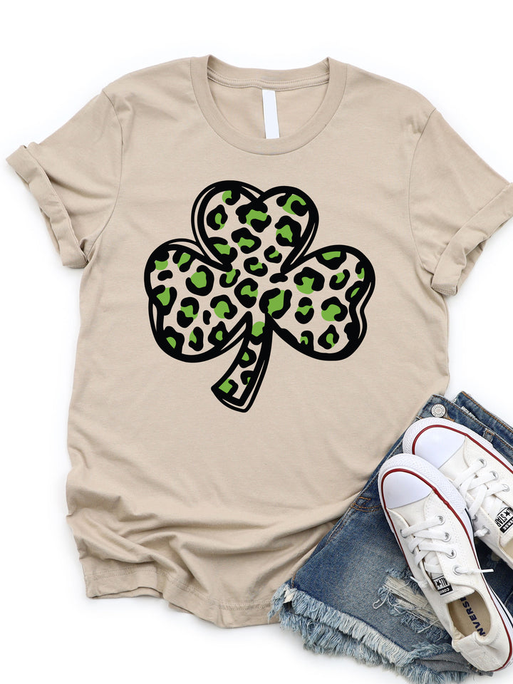 Animal Print Clover Graphic Tee