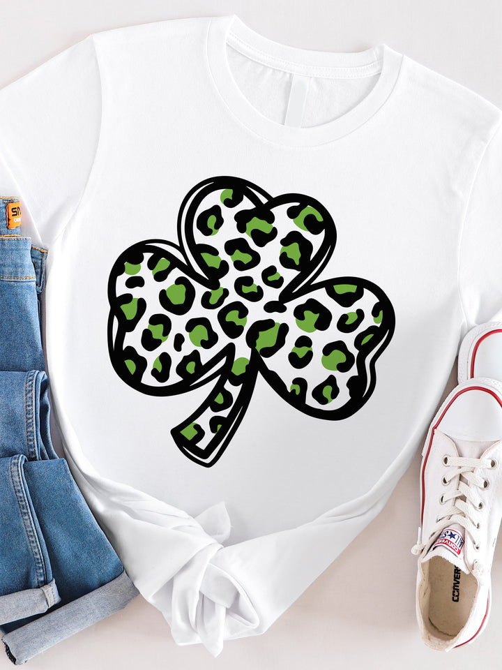 Animal Print Clover Graphic Tee