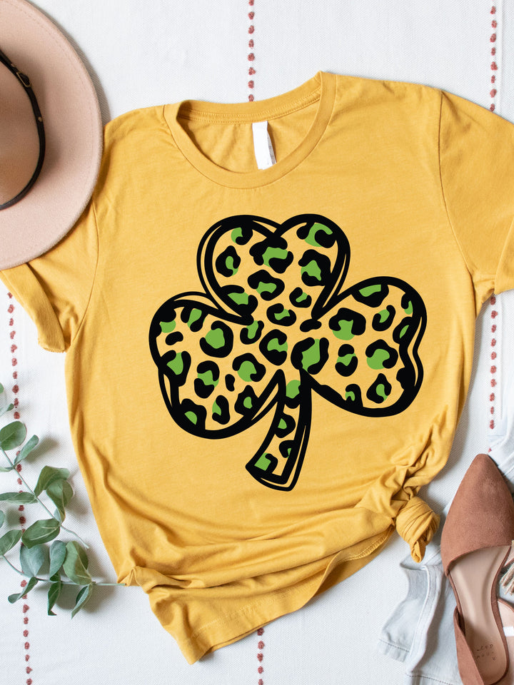 Animal Print Clover Graphic Tee