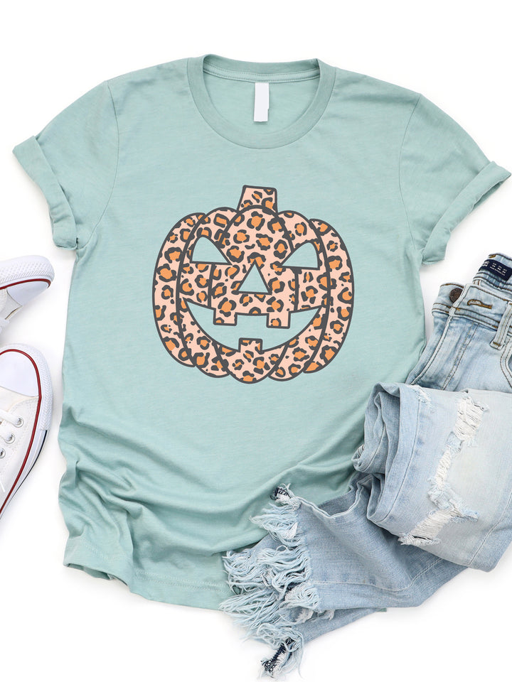 Cheetah Jack-O-Lantern Graphic Tee