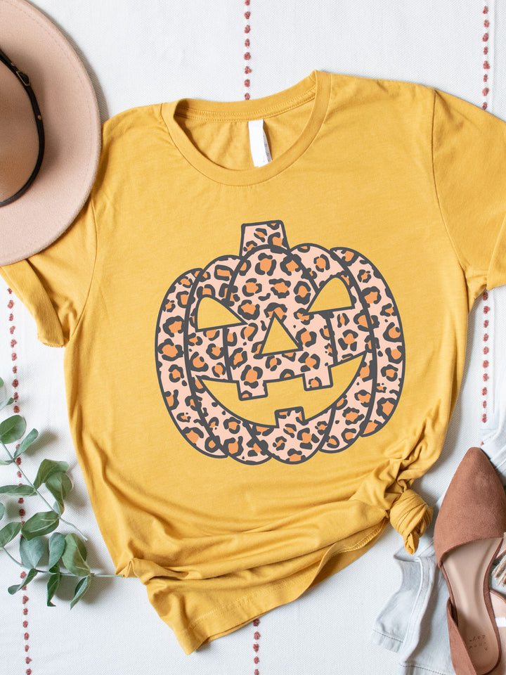 Cheetah Jack-O-Lantern Graphic Tee