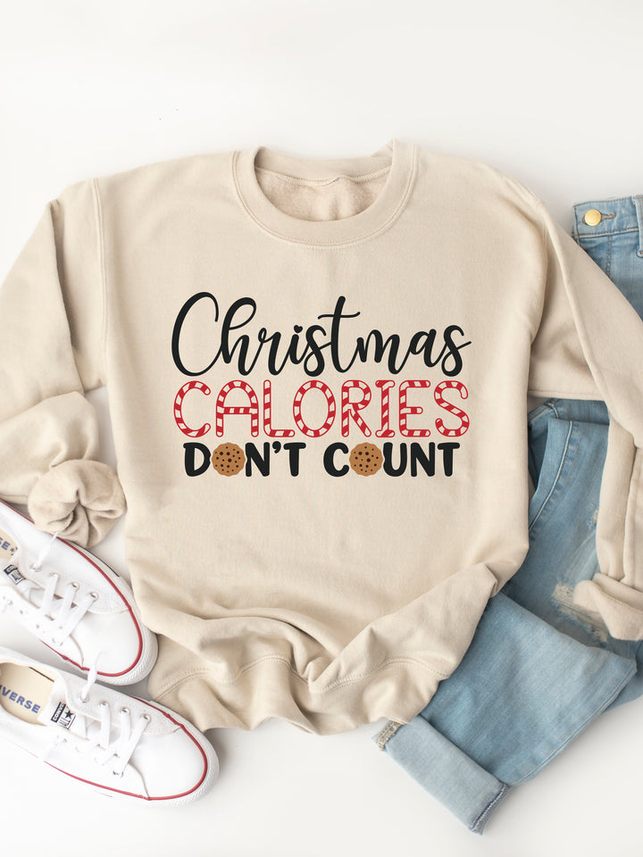 Christmas Calories Don't Count - Graphic Sweatshirt