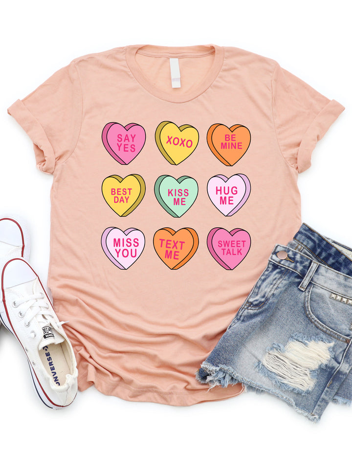 Conversation Hearts Graphic Tee