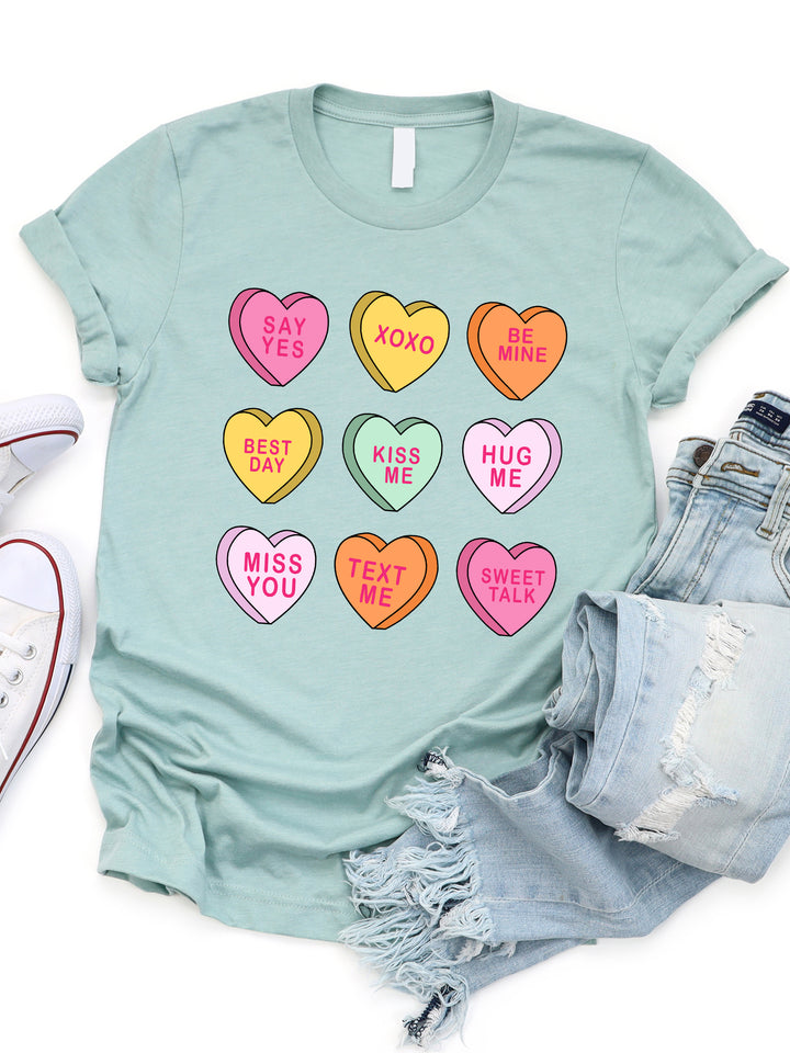 Conversation Hearts Graphic Tee