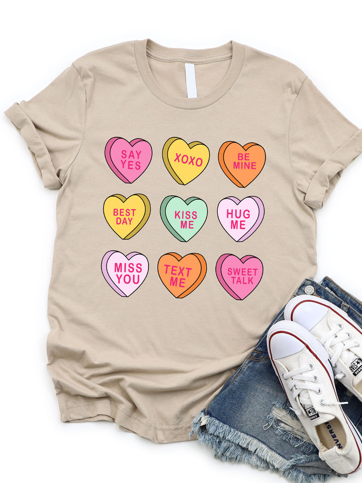 Conversation Hearts Graphic Tee