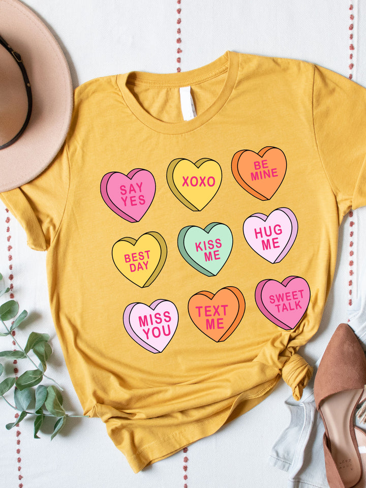 Conversation Hearts Graphic Tee