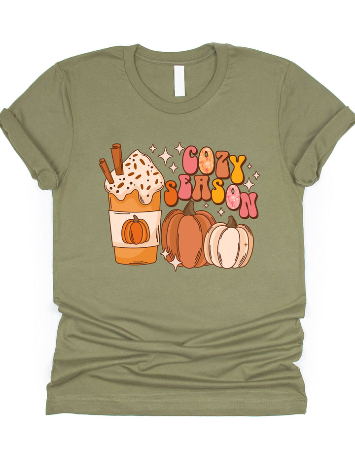 Cozy Season Pumpkin Retro Graphic Tee