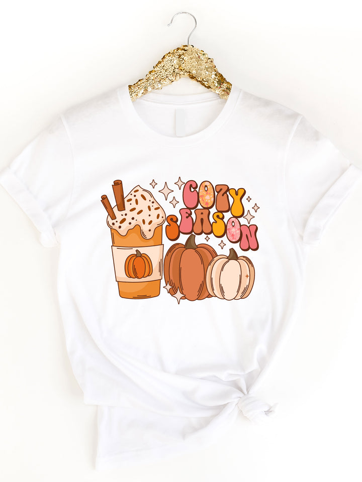 Cozy Season Pumpkin Retro Graphic Tee