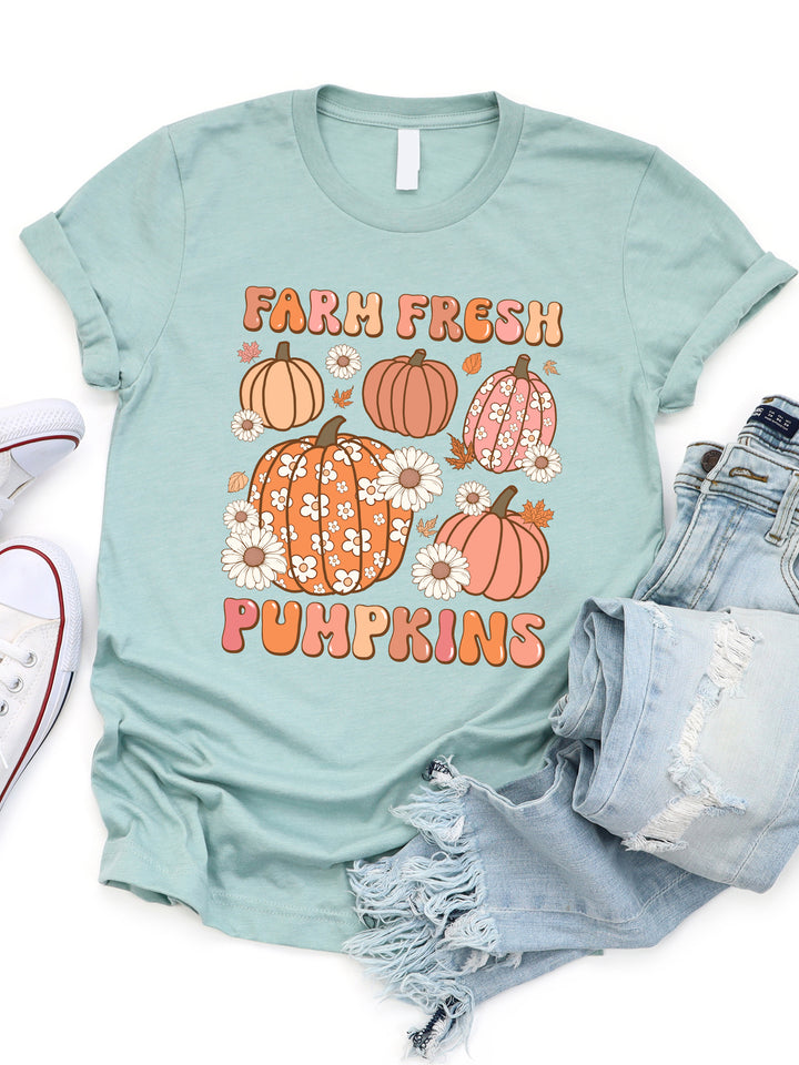 Farm Fresh Pumpkins Retro Graphic Tee