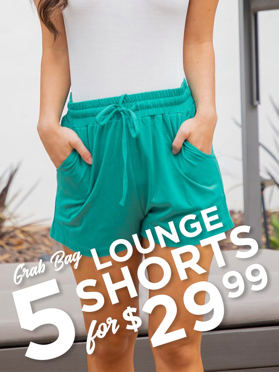 LIMITED STOCK - 5 Lounge Shorts Grab Bag - 5 for $29.99