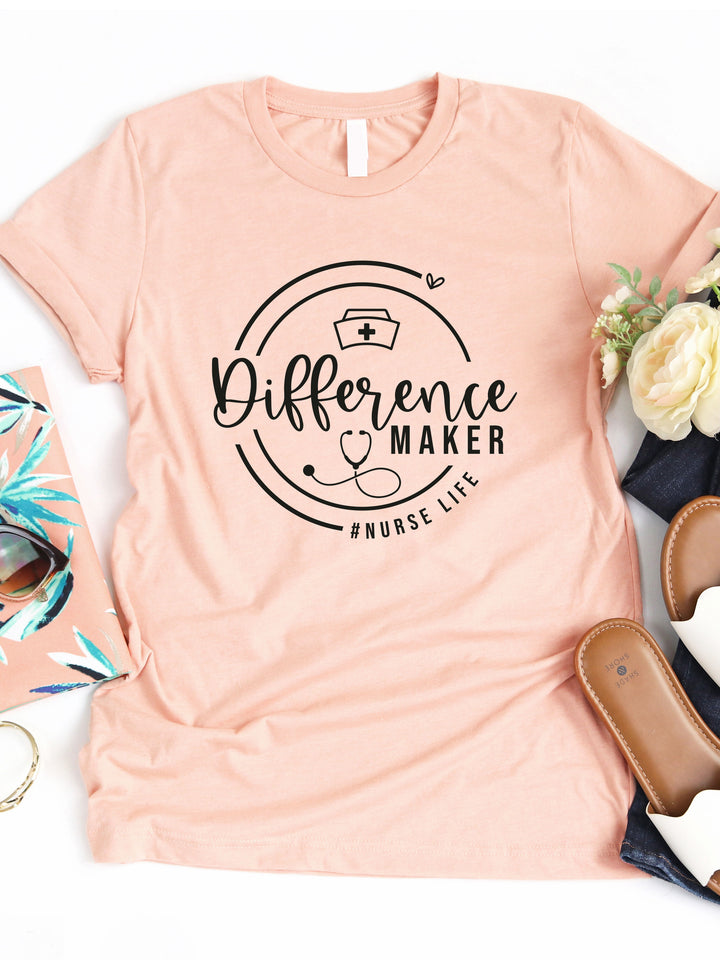 Difference Maker Nurse Graphic Tee