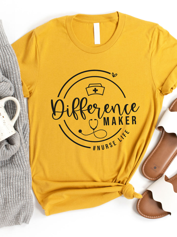 Difference Maker Nurse Graphic Tee