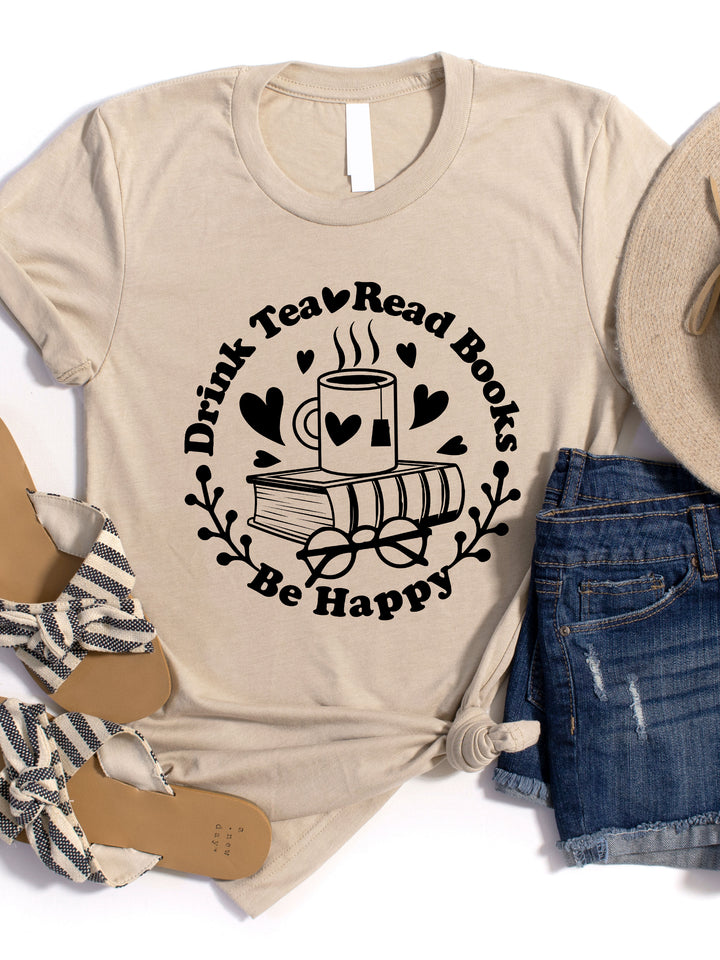 Drink Tea Read Books Graphic Tee