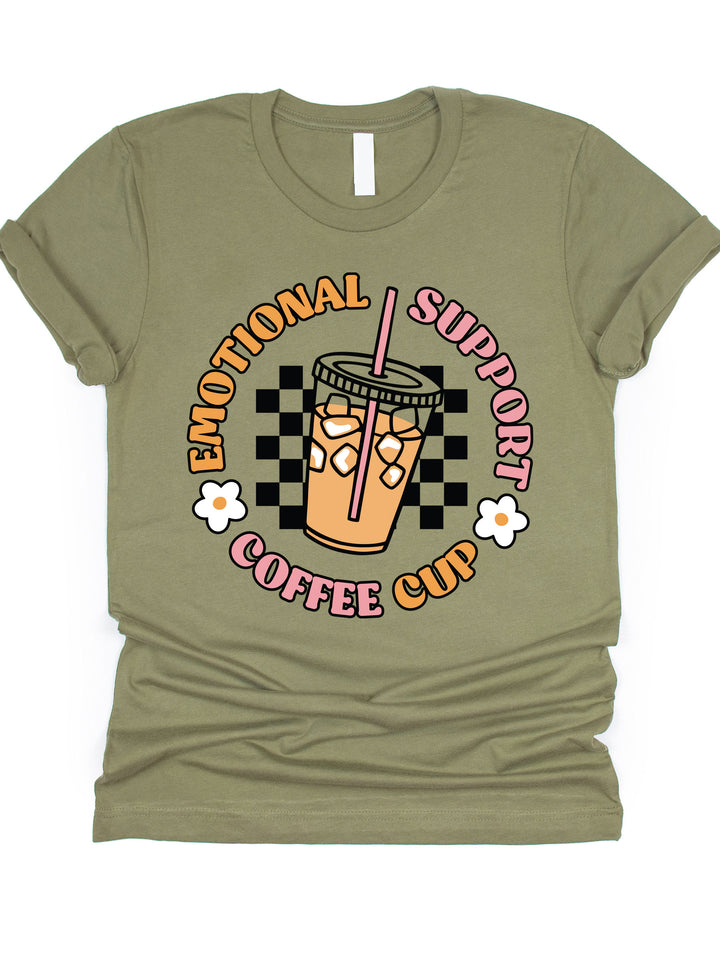 Emotional Support Coffee Cup Graphic Tee