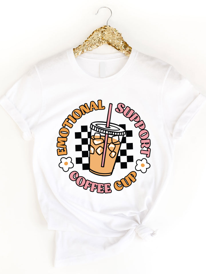 Emotional Support Coffee Cup Graphic Tee