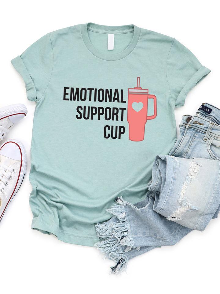Emotional Support Cup Stanley Graphic Tee