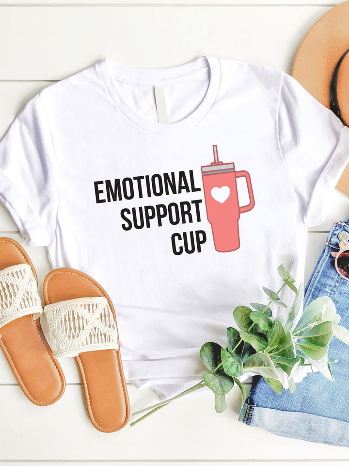 Emotional Support Cup Stanley Graphic Tee