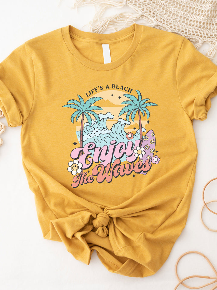 Life's a Beach Enjoy the Waves Graphic Tee