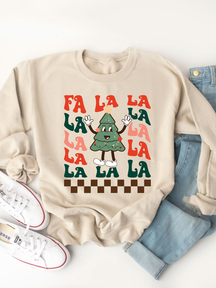 Fa La La Christmas Tree Graphic Sweatshirt