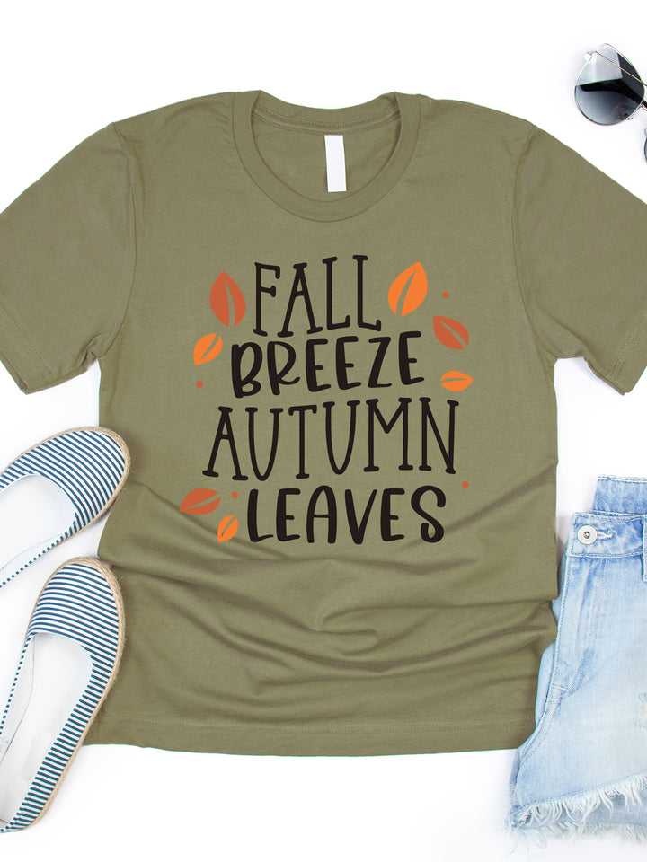 Fall Breeze Autumn Leaves Graphic Tee