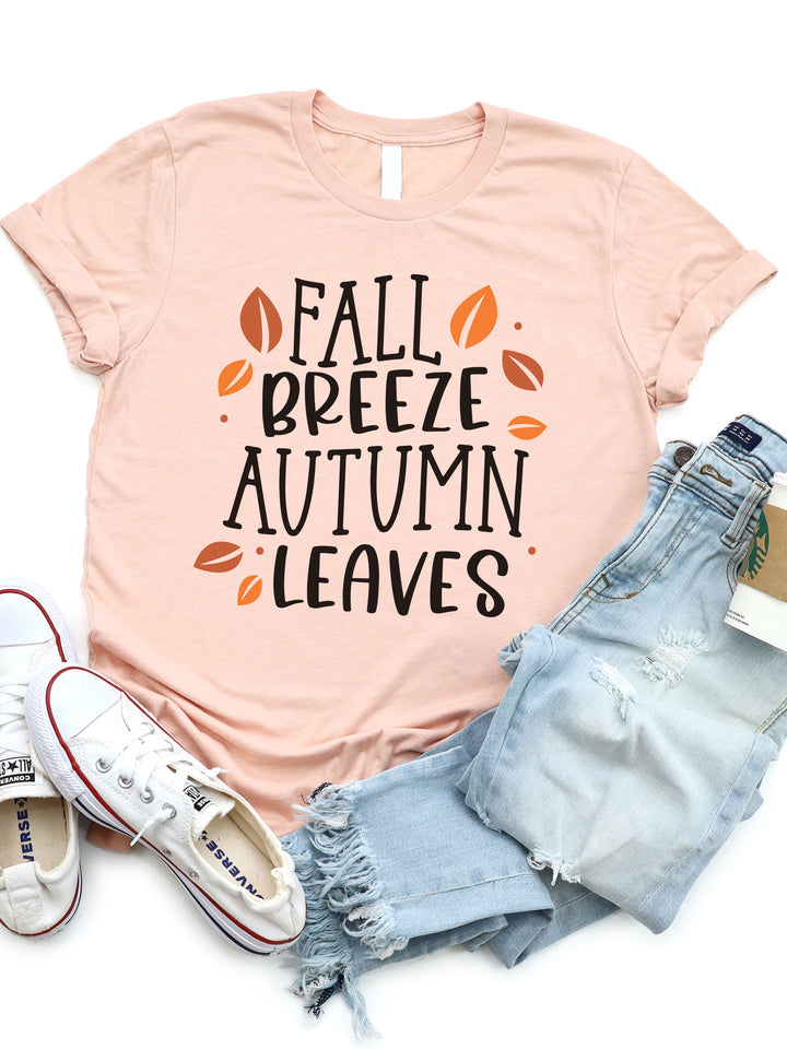 Fall Breeze Autumn Leaves Graphic Tee
