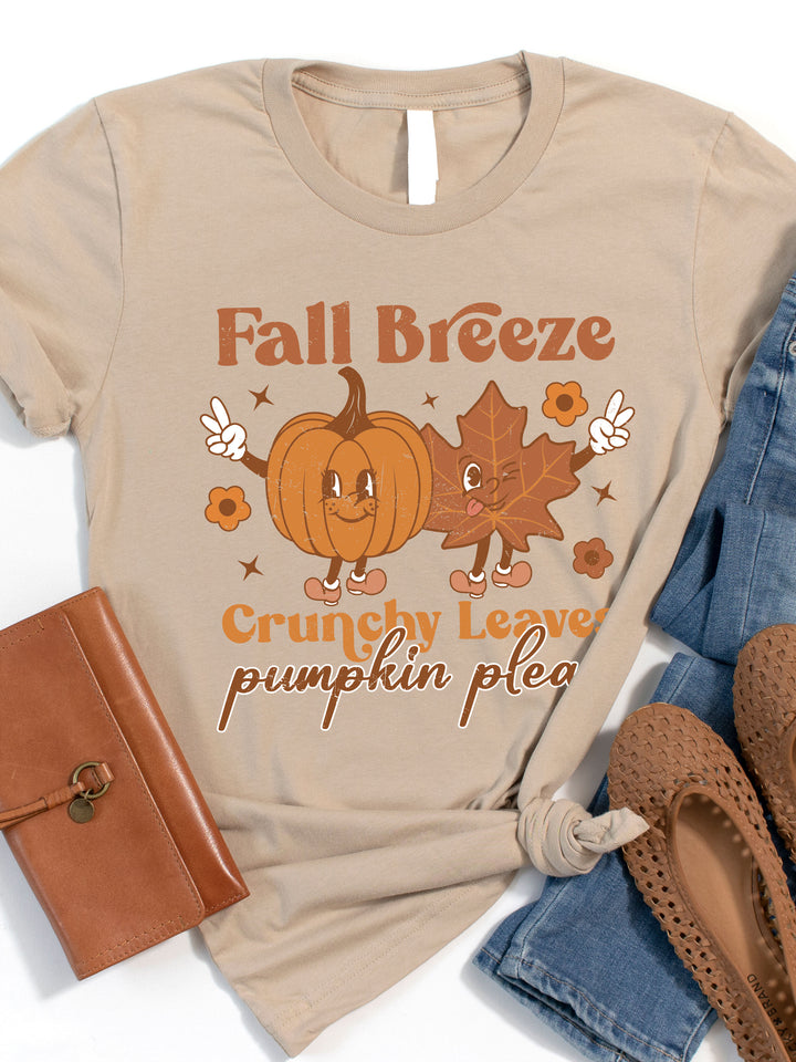 Fall Breeze Crunchy Leaves Graphic Tee