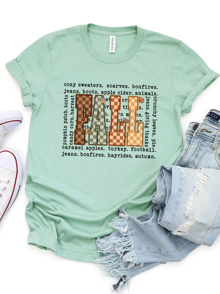 Checkered Fall Graphic Tee