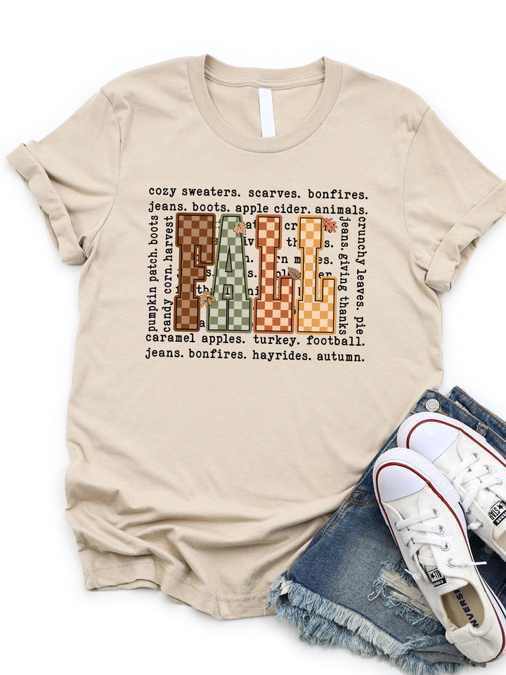 Checkered Fall Graphic Tee