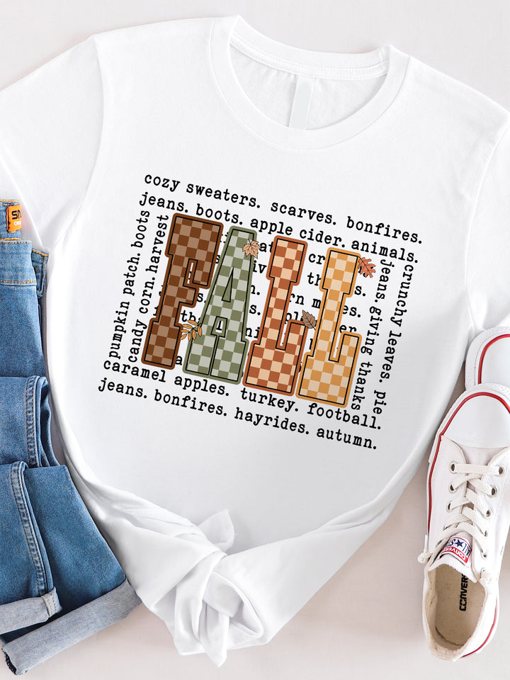 Checkered Fall Graphic Tee