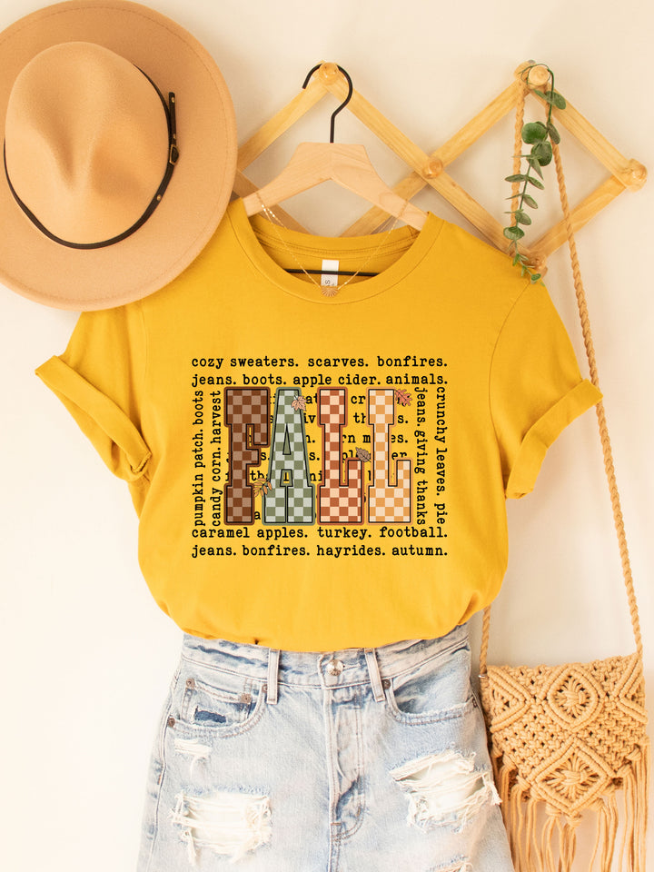 Checkered Fall Graphic Tee