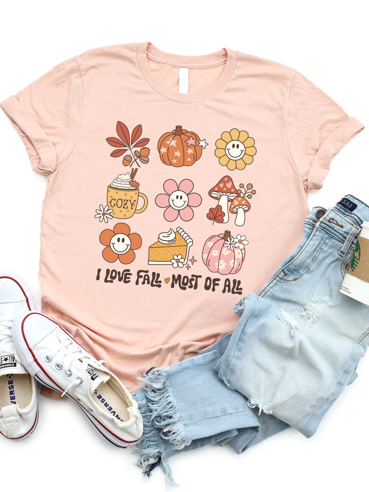 I Love Fall Most Of All Graphic Tee