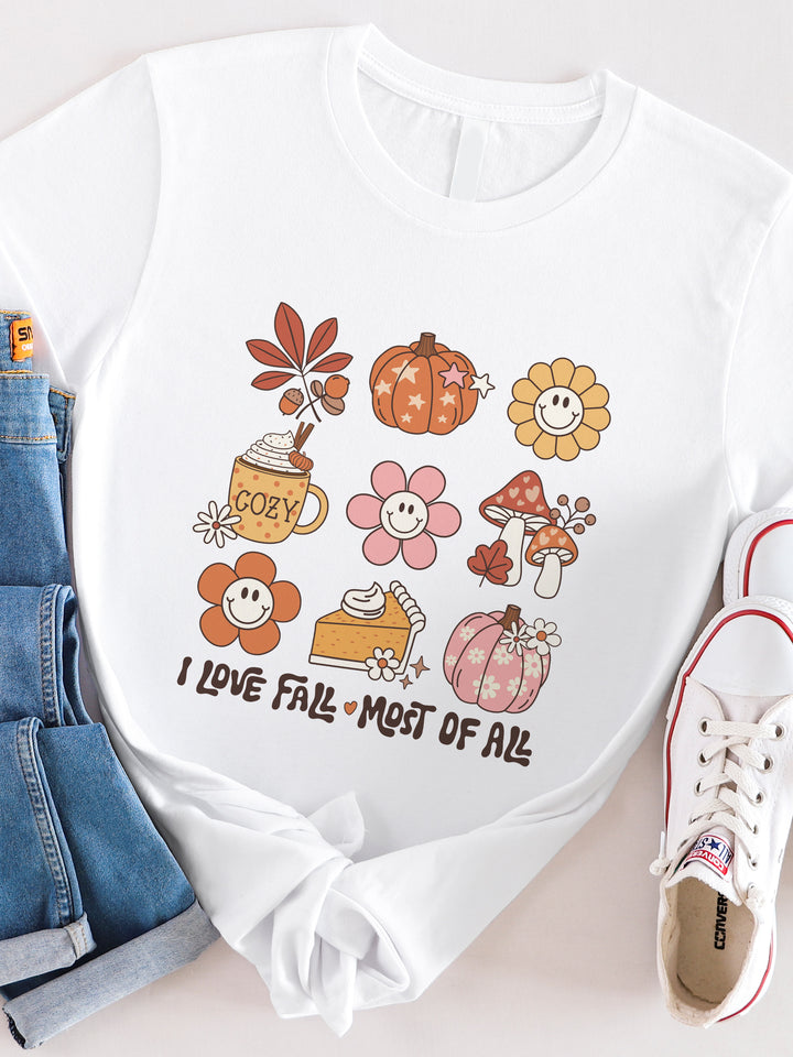 I Love Fall Most Of All Graphic Tee