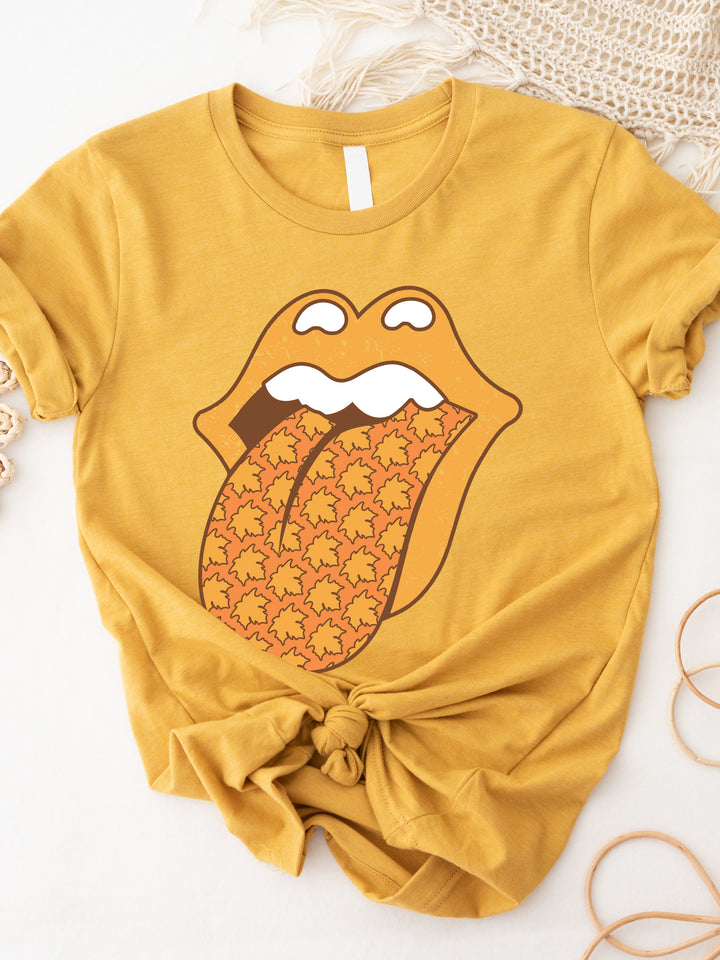 Fall Leaves Tongue Graphic Tee