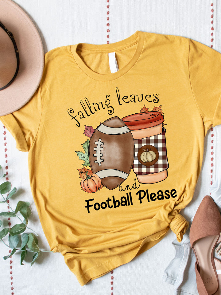 Falling Leaves & Football Please Graphic Tee