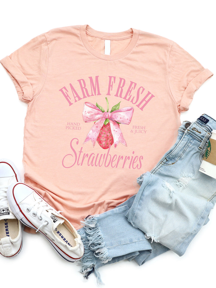 Farm Fresh Strawberries Graphic Tee