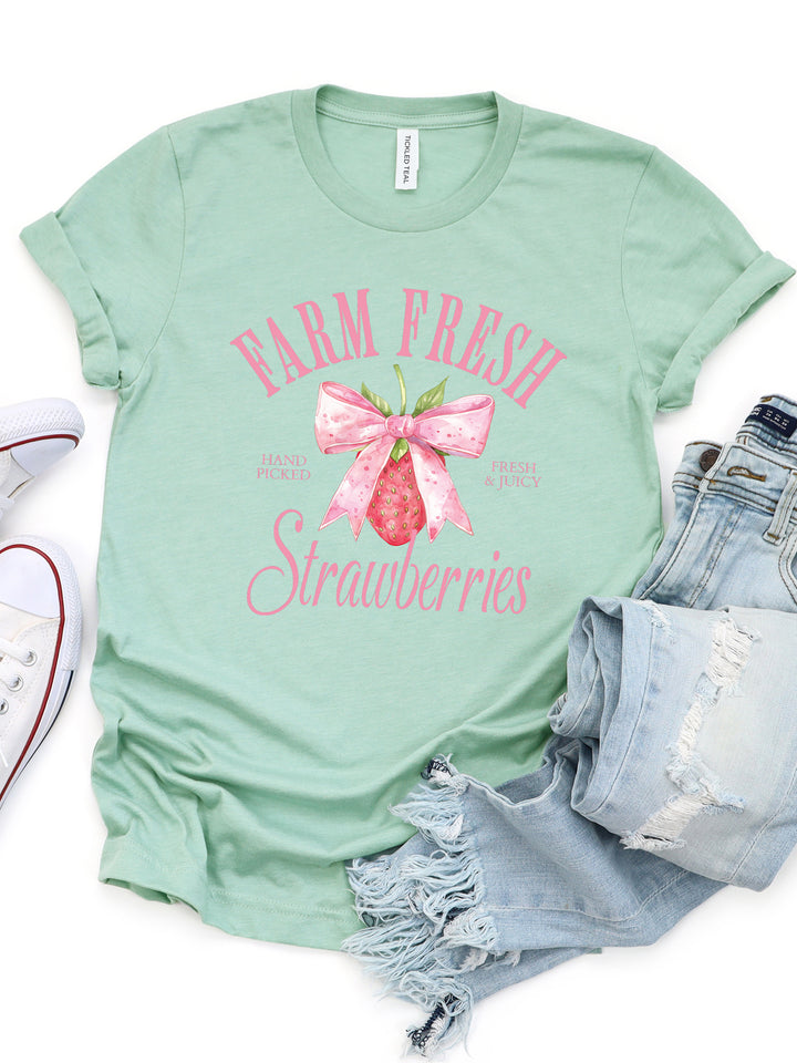 Farm Fresh Strawberries Graphic Tee