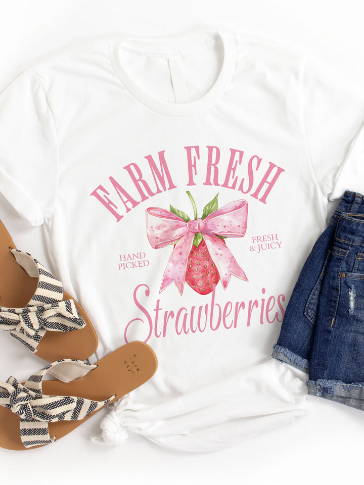 Farm Fresh Strawberries Graphic Tee