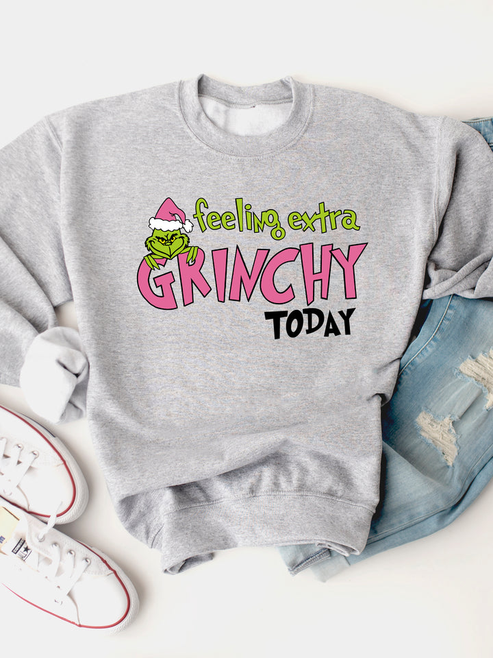 Feeling Extra Grinchy - Graphic Sweatshirt