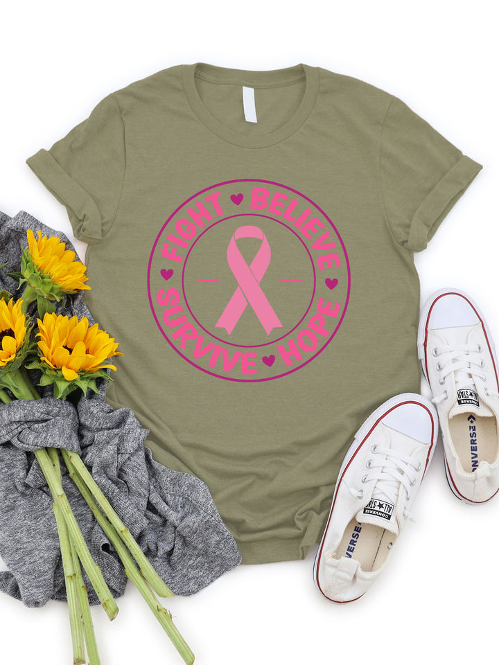 Fight Believe Survive Hope Graphic Tee