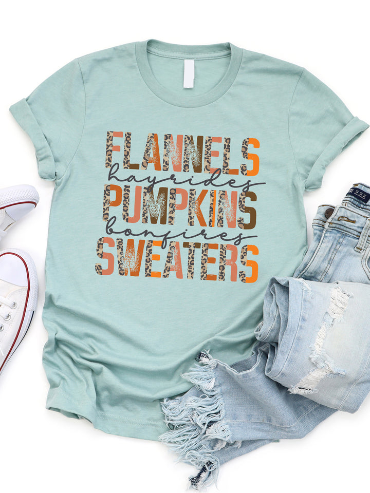 Flannels, Hayrides, & Pumpkins Graphic Tee