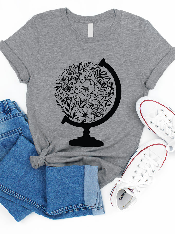 Floral Globe Graphic Tee