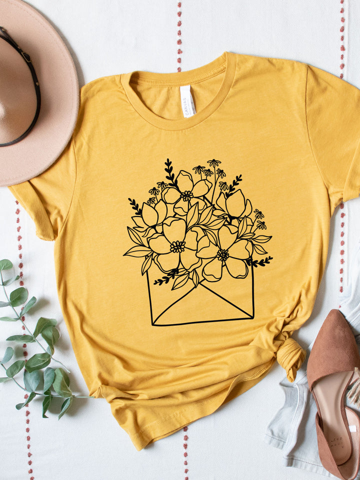 Floral Envelope Graphic Tee