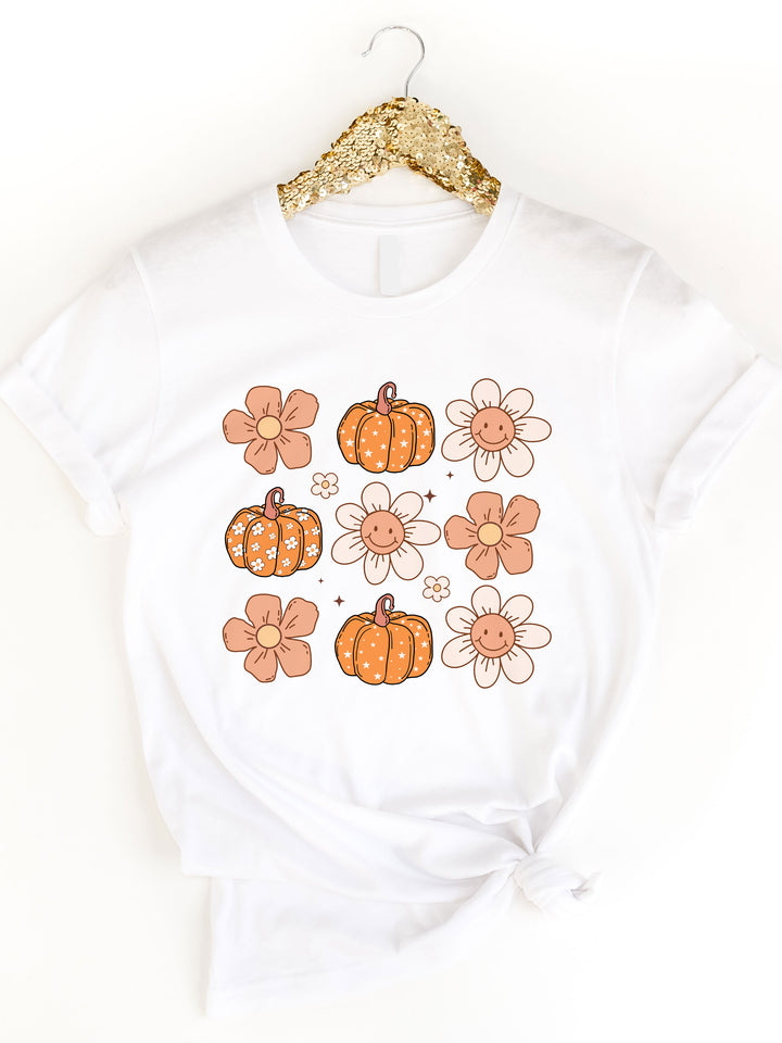 Flowers & Pumpkin Graphic Tee