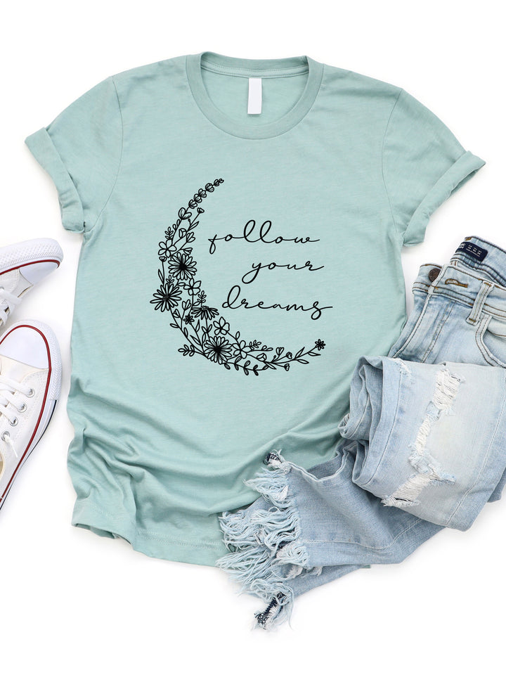 Follow Your Dreams Moon Graphic Tee