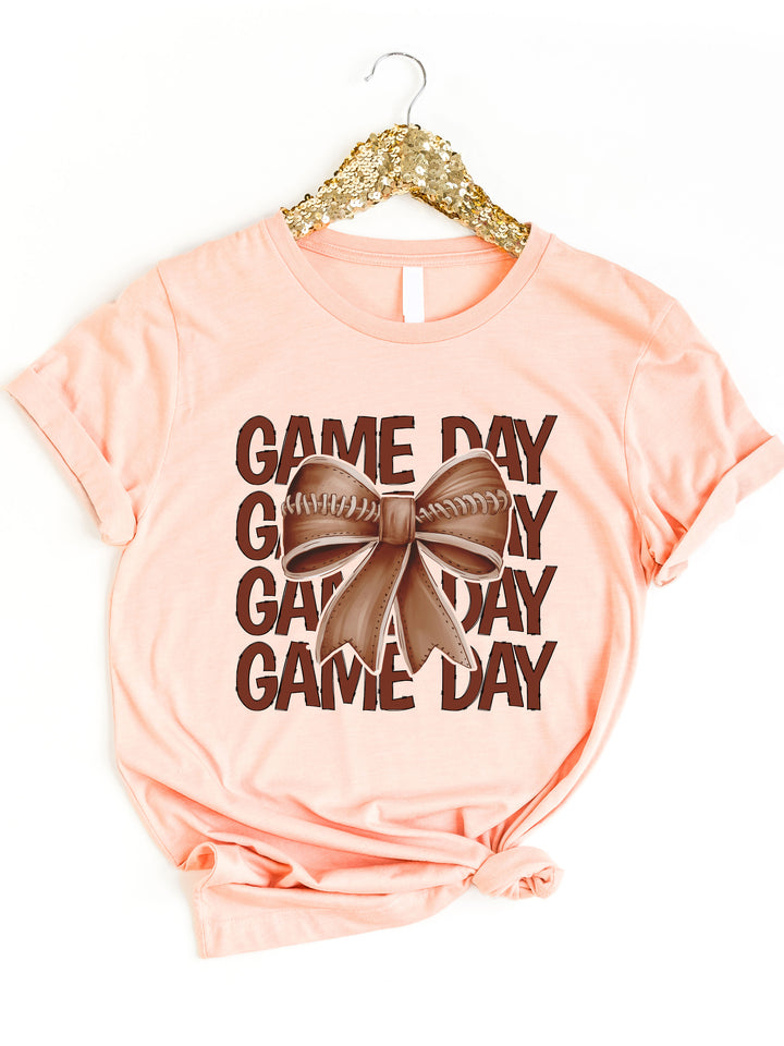 Game Day Coquette Bow Graphic Tee