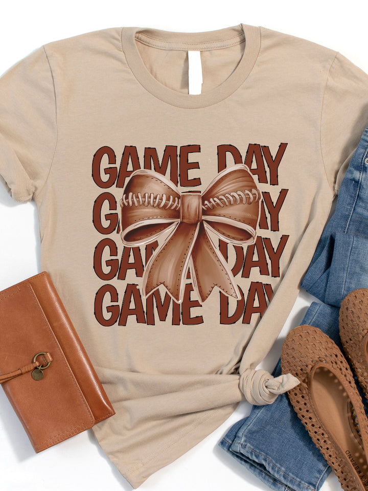 Game Day Coquette Bow Graphic Tee