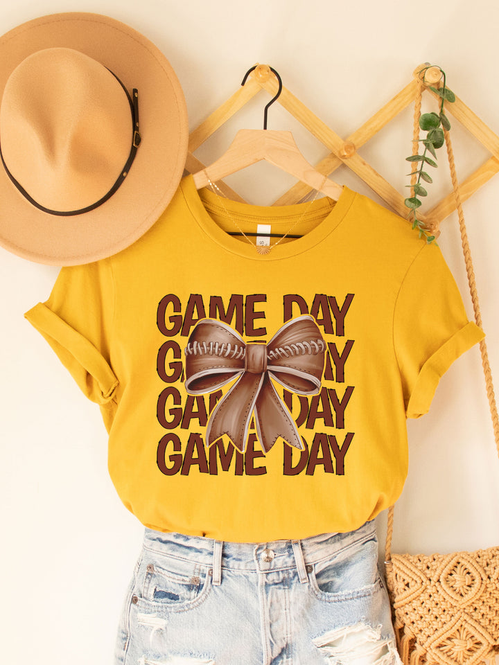 Game Day Coquette Bow Graphic Tee