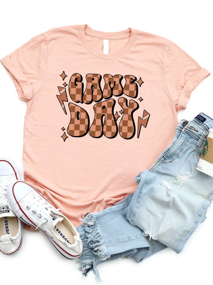 Game Day Checkered Graphic Tee