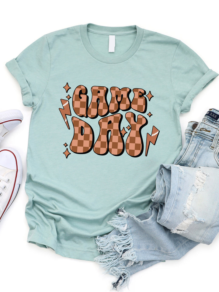 Game Day Checkered Graphic Tee