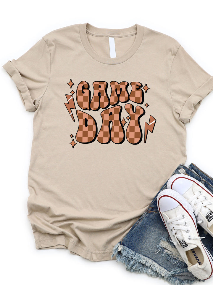 Game Day Checkered Graphic Tee